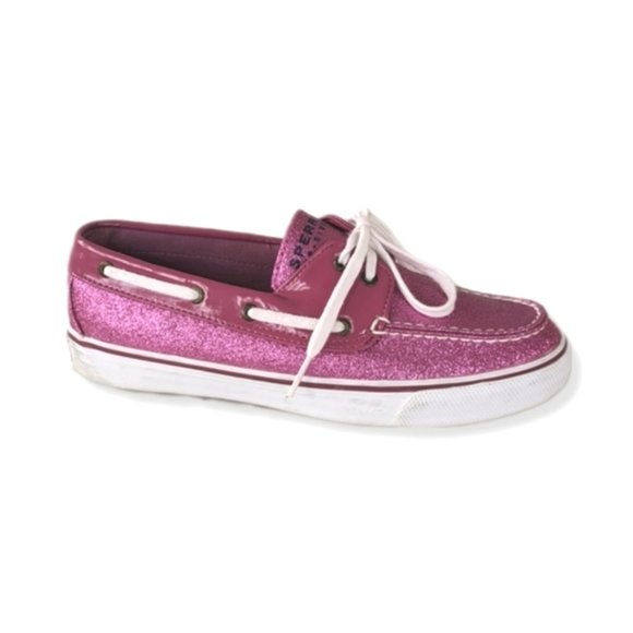 - Pink Glitter Sperry Sz 9 - Picture 1 of 9